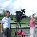 Moderation für n-tv in den Reisfeldern Balis